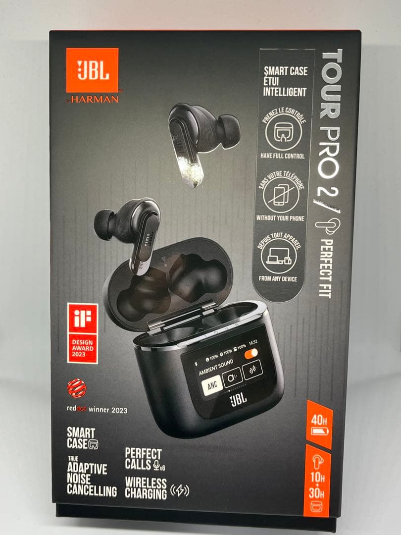 【美品】JBL TOUR PRO 2 ワイヤレスイヤホン シリコンケース付き