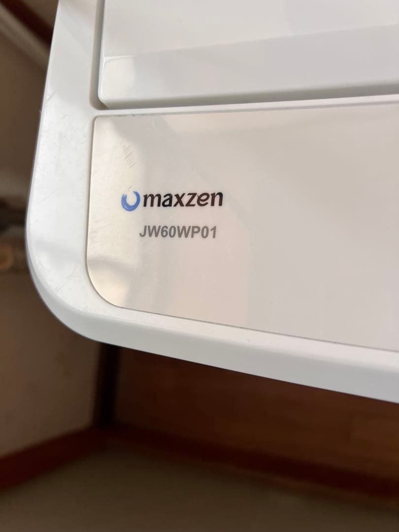 送料無料 マックスゼン 6.0kg 全自動洗濯機 JW60WP01 槽洗浄 良品