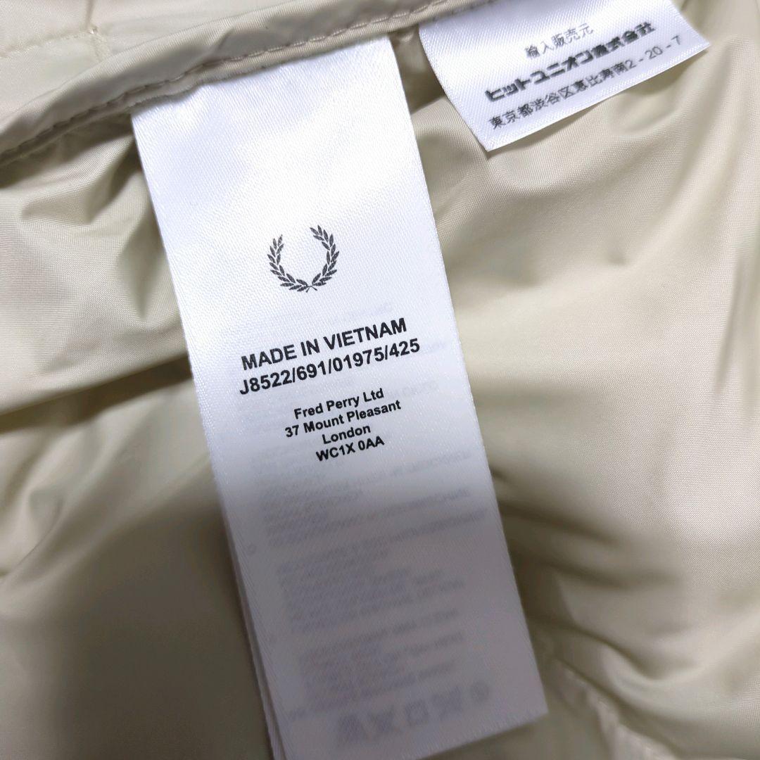 美品 フレッドペリー INSULATED GILET 中綿ベスト M アイボリー