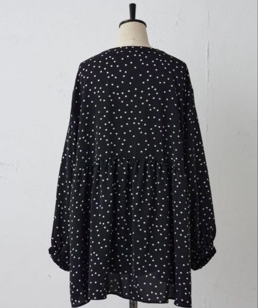 ※一時停止前お値下げ 美品 ビアズリー 人気 ドットブラウス チュニック シャツ