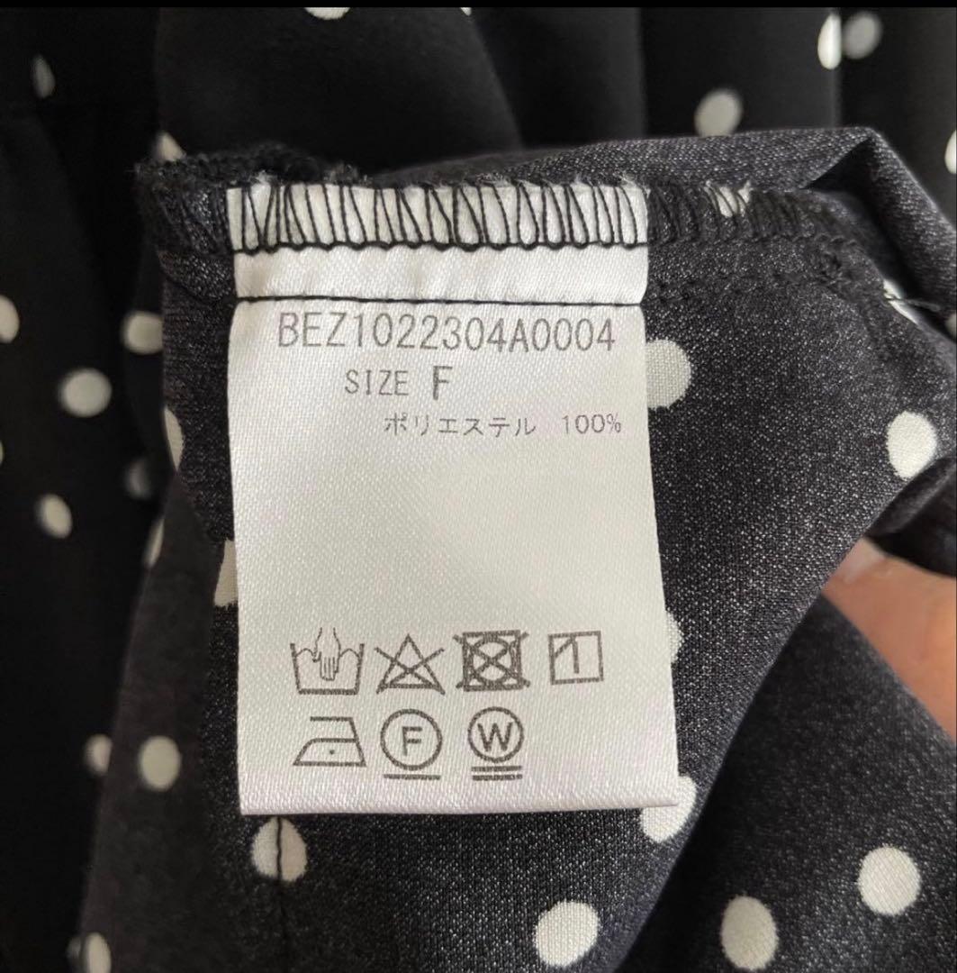 ※一時停止前お値下げ 美品 ビアズリー 人気 ドットブラウス チュニック シャツ