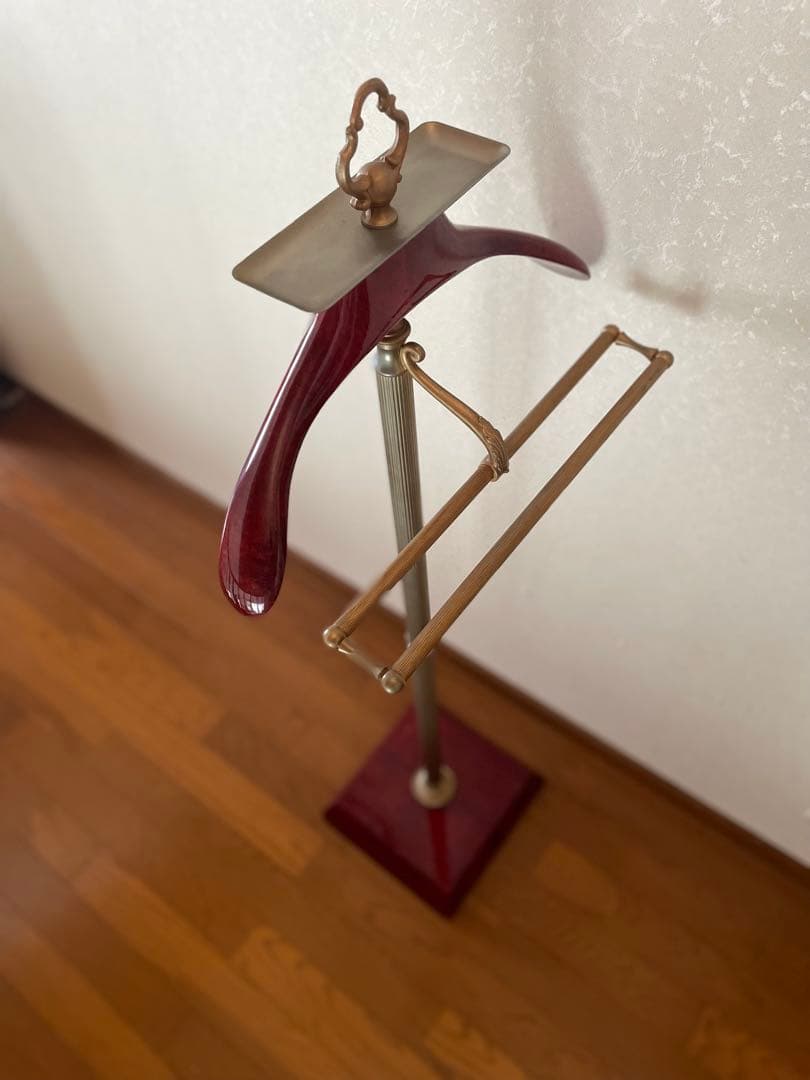 イタリア製 バーガンディ色ハンガースタンド