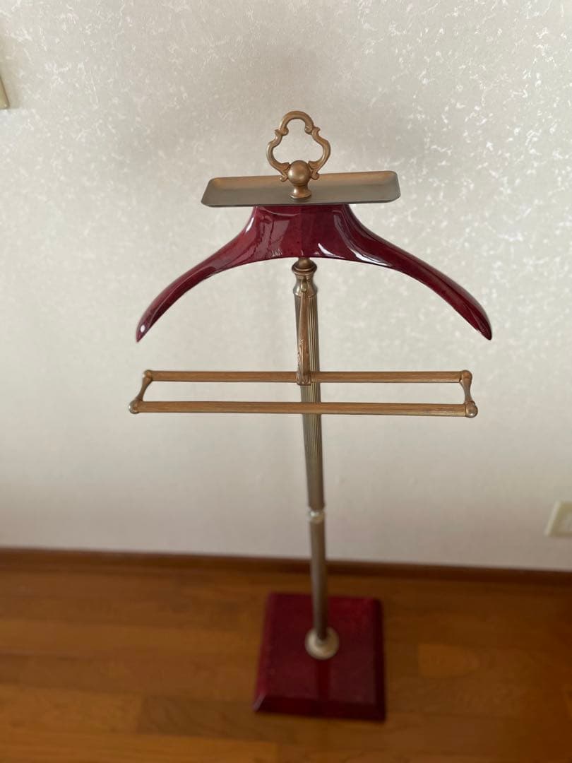 イタリア製 バーガンディ色ハンガースタンド