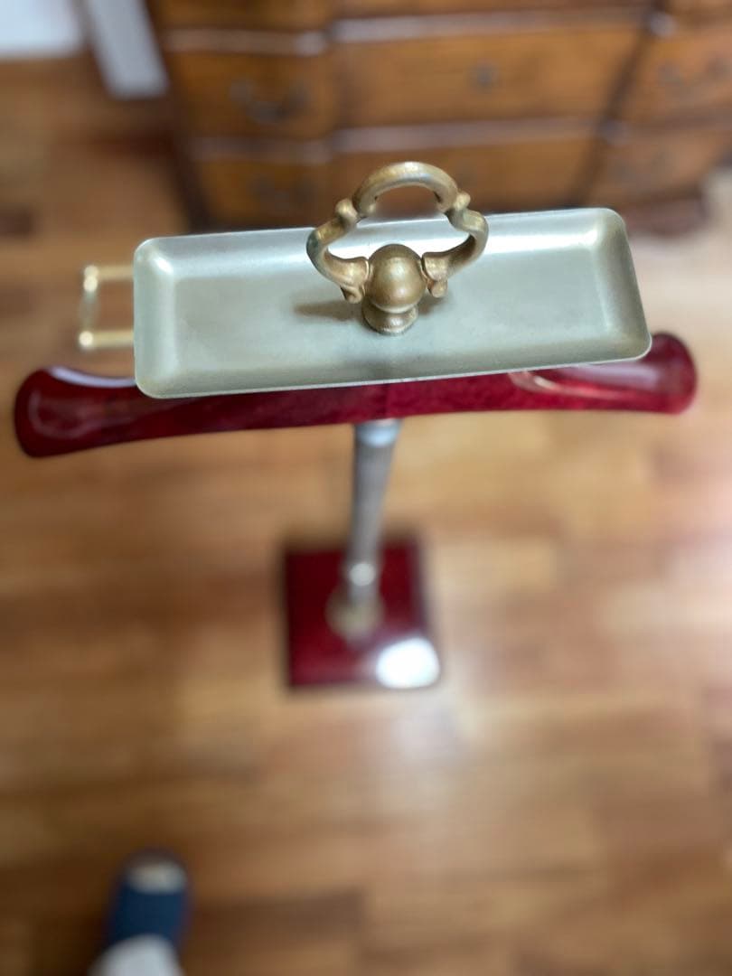 イタリア製 バーガンディ色ハンガースタンド