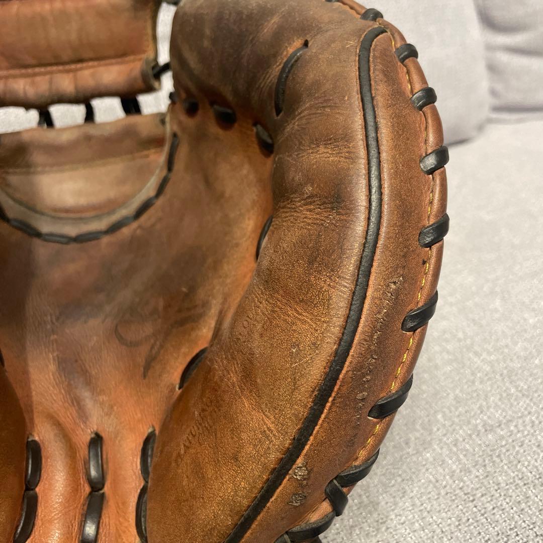 [ハタケヤマ]硬式用キャッチャーミット　茶色