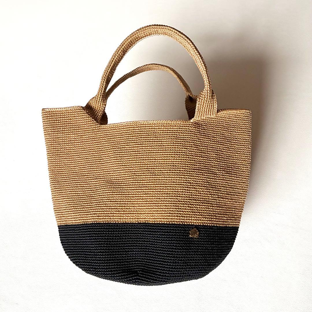 未使用級✨MAISON KEYS　メゾンキーズ　カゴバッグ　バイカラー　洗える