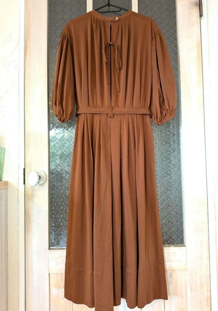 美品　カレンソロジー　ロングワンピース ７分袖　ウエストリボン付