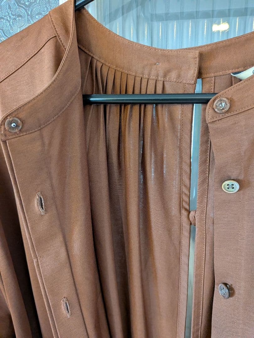 美品　カレンソロジー　ロングワンピース ７分袖　ウエストリボン付