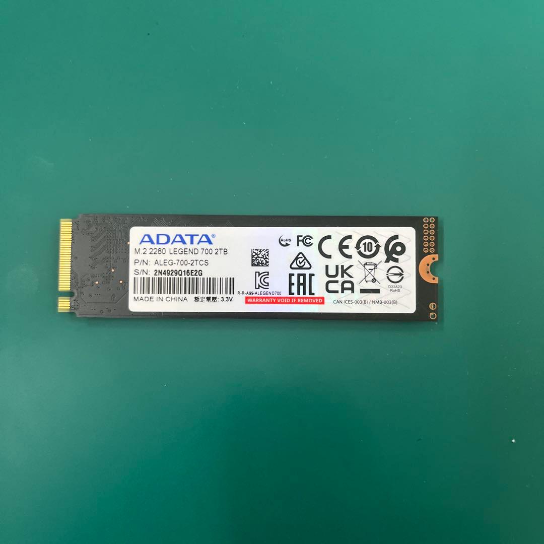 内蔵型SSD ADATA LEGEND 700 2TB M.2 SSD