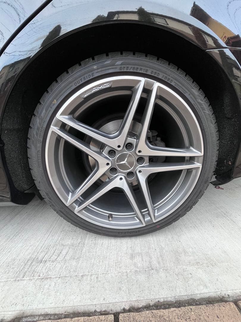 Mercedes-AMG C63S純正　スタッドレス付きアルミホイール4本セット