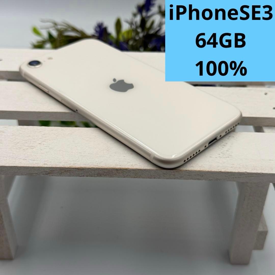 【美品】iPhone SE第3世代 64GB スターライト 321