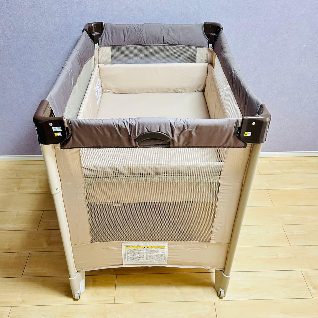 【送料無料】Aprica ココネルエアー ココアブラウン ベビーベッド