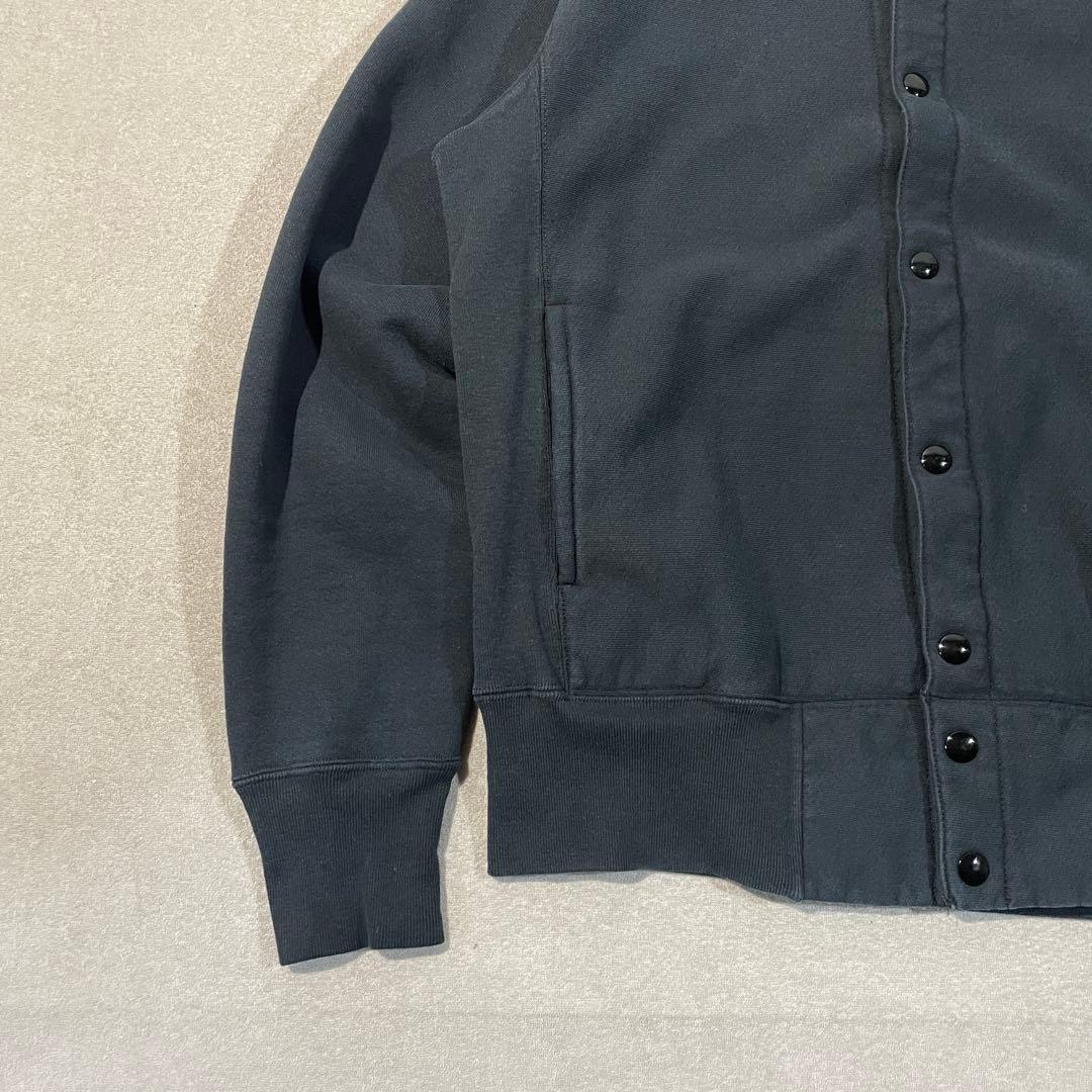 【USA製】Championリバースウィーブスナップカーディガン黒L単色タグ復刻