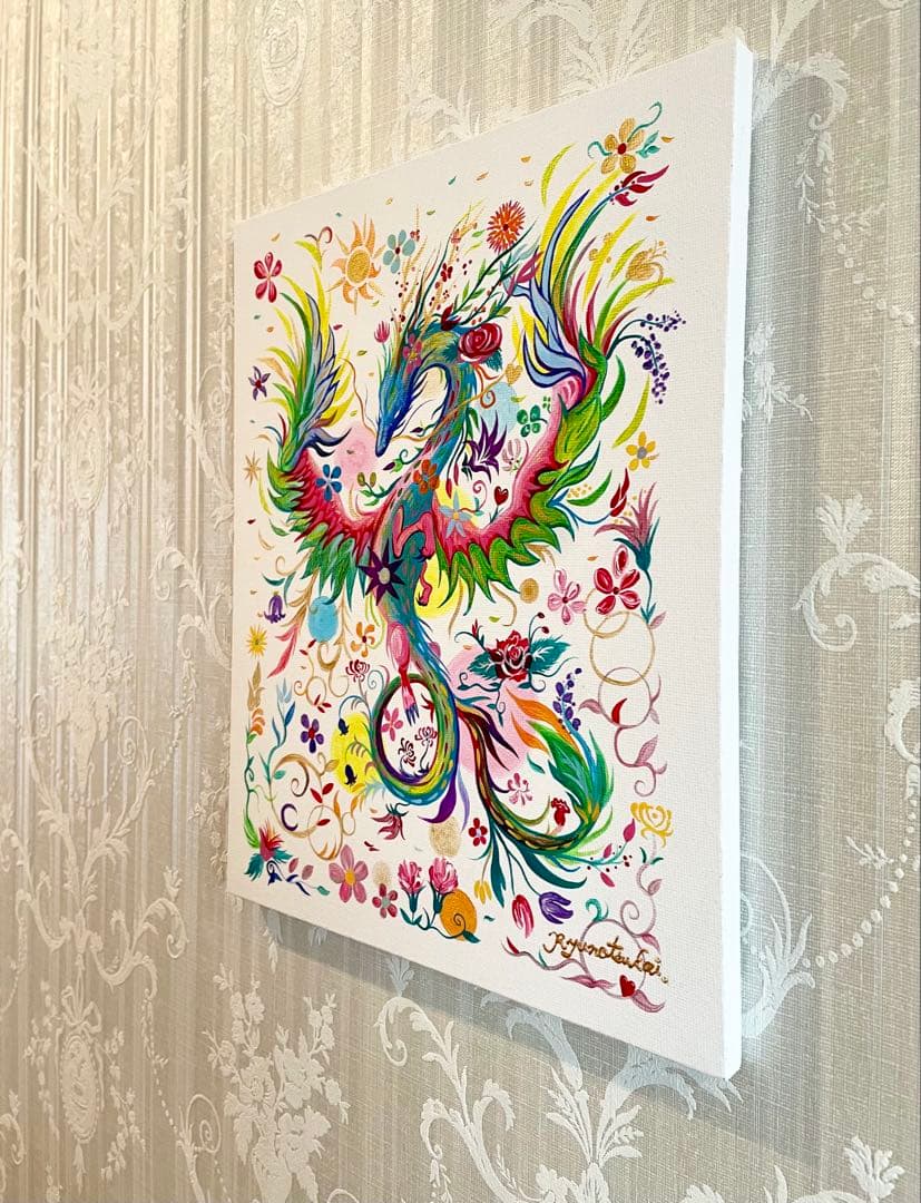 幻の花龍⑤ アクリル画 開運絵画 龍神 龍ノツカイ