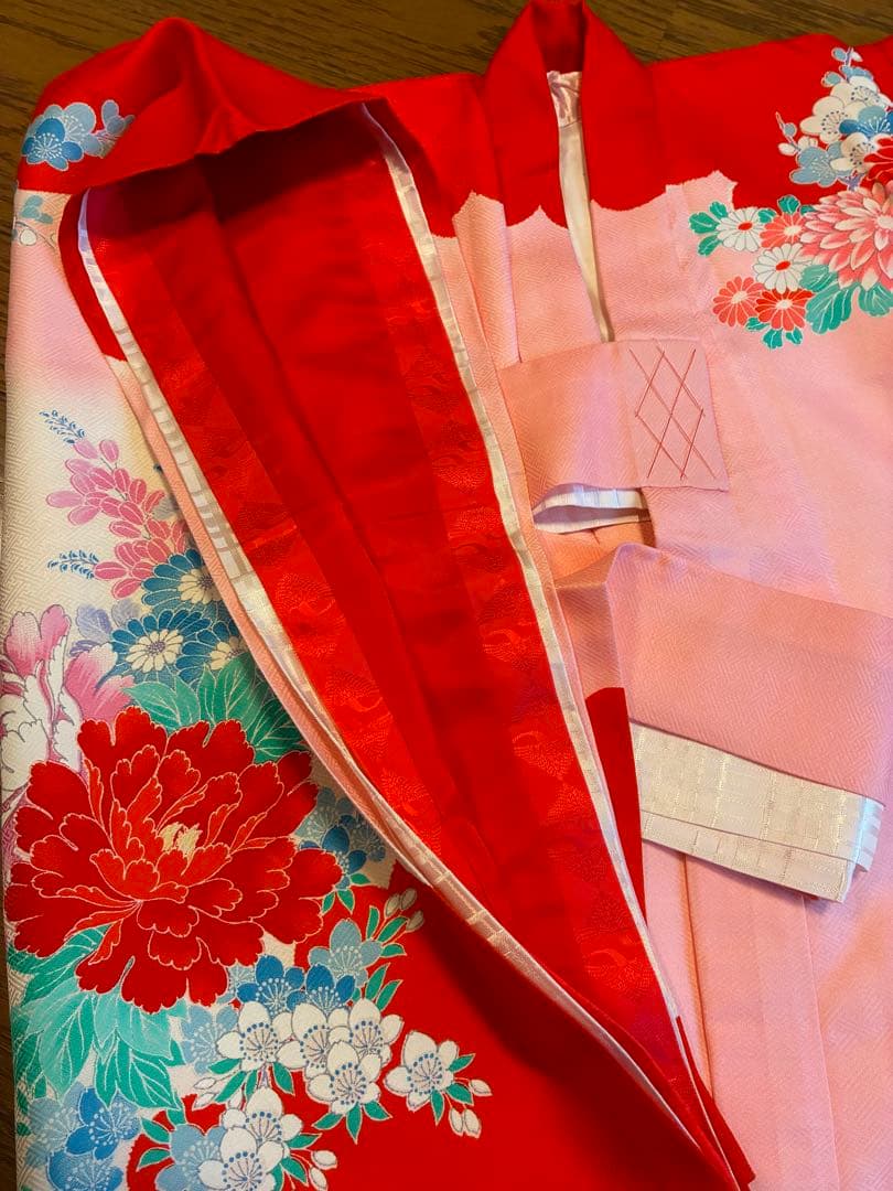 七五三　祝い着　正絹　７歳女の子着物　いろいろセット