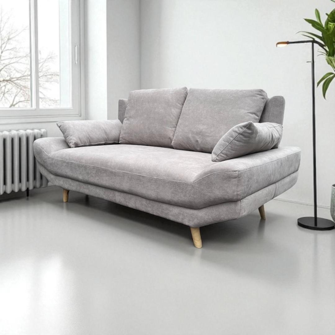 @20　ゆったり座面　　2人掛け　グレー　ソファーベット