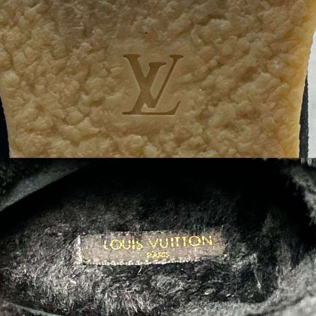 美品 ルイヴィトン モノグラム ムートン スエード 2Wayロングブーツ 35