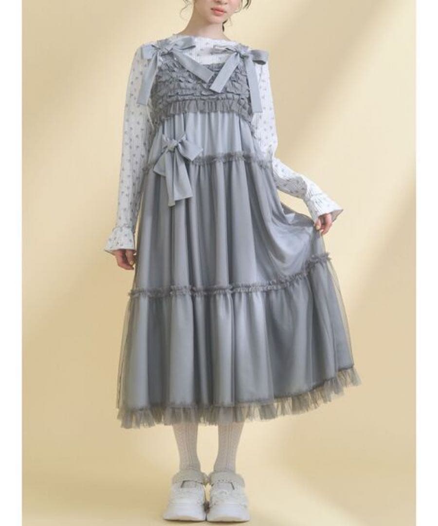 merry jenny チュールリボンキャミワンピ