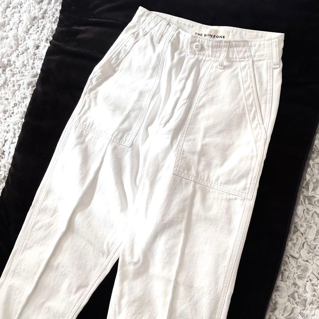 レアカラー　the shinzone ベイカーパンツ　ホワイト　36 White