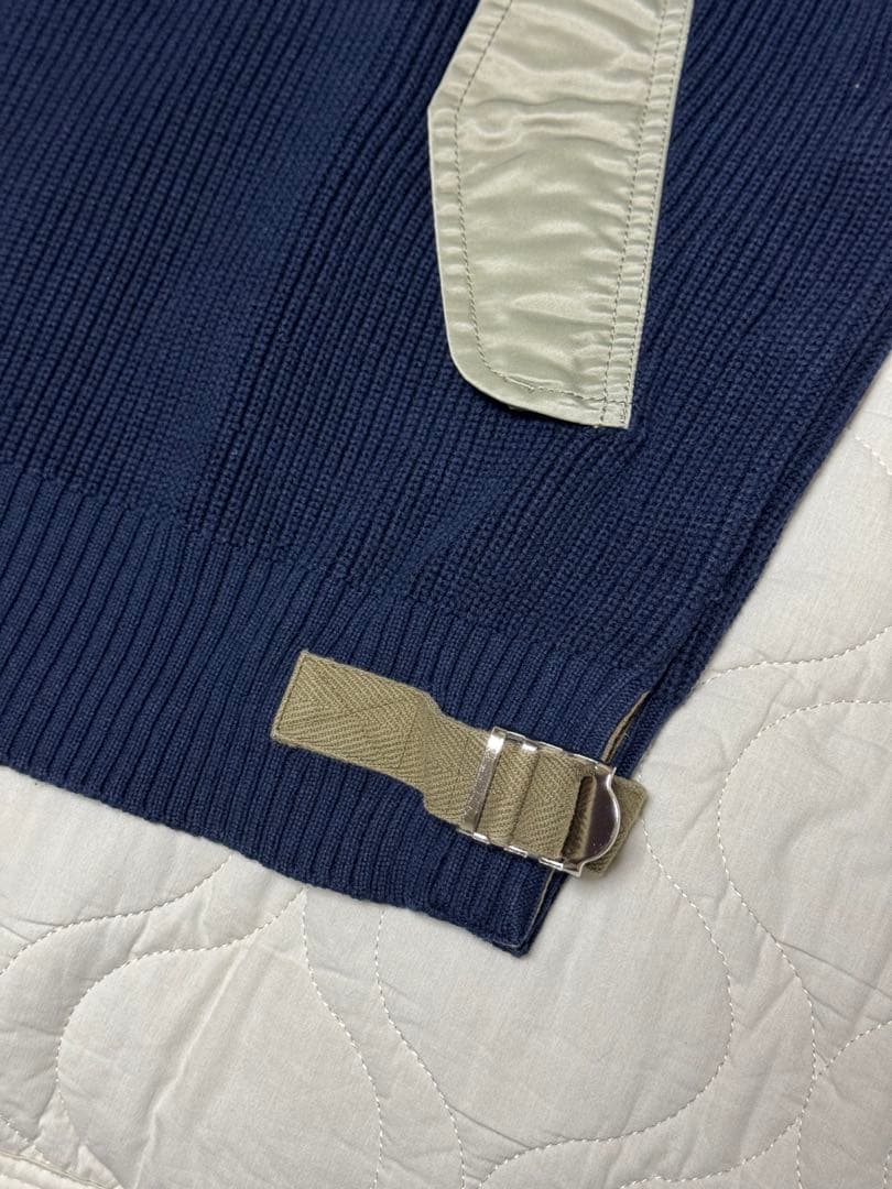に*ー様 sacai 23SS Nylon Twill x Knit Pullo