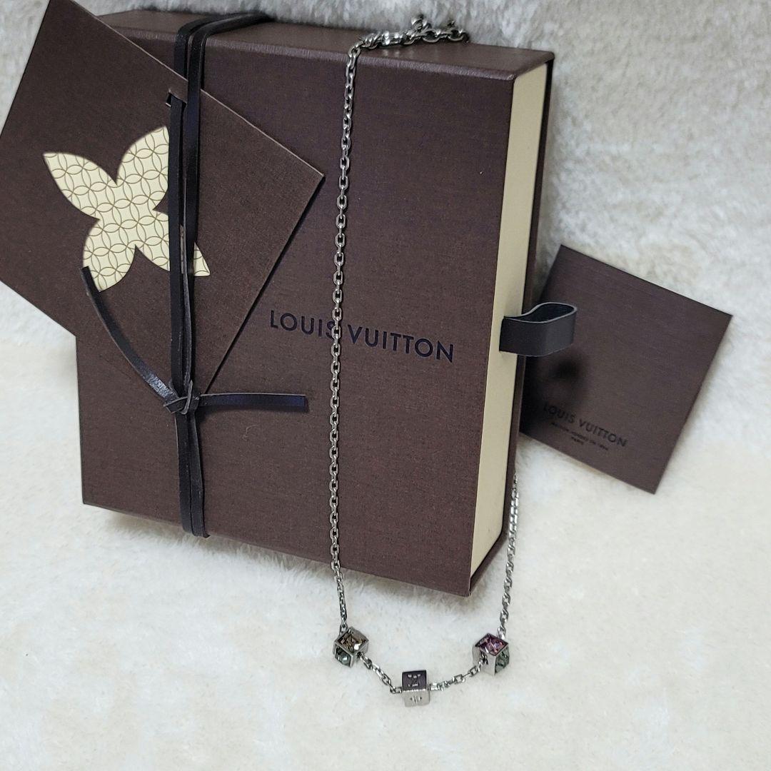 美品✨Louis Vuitton コリエギャンブル ネックレス シルバー 箱付き