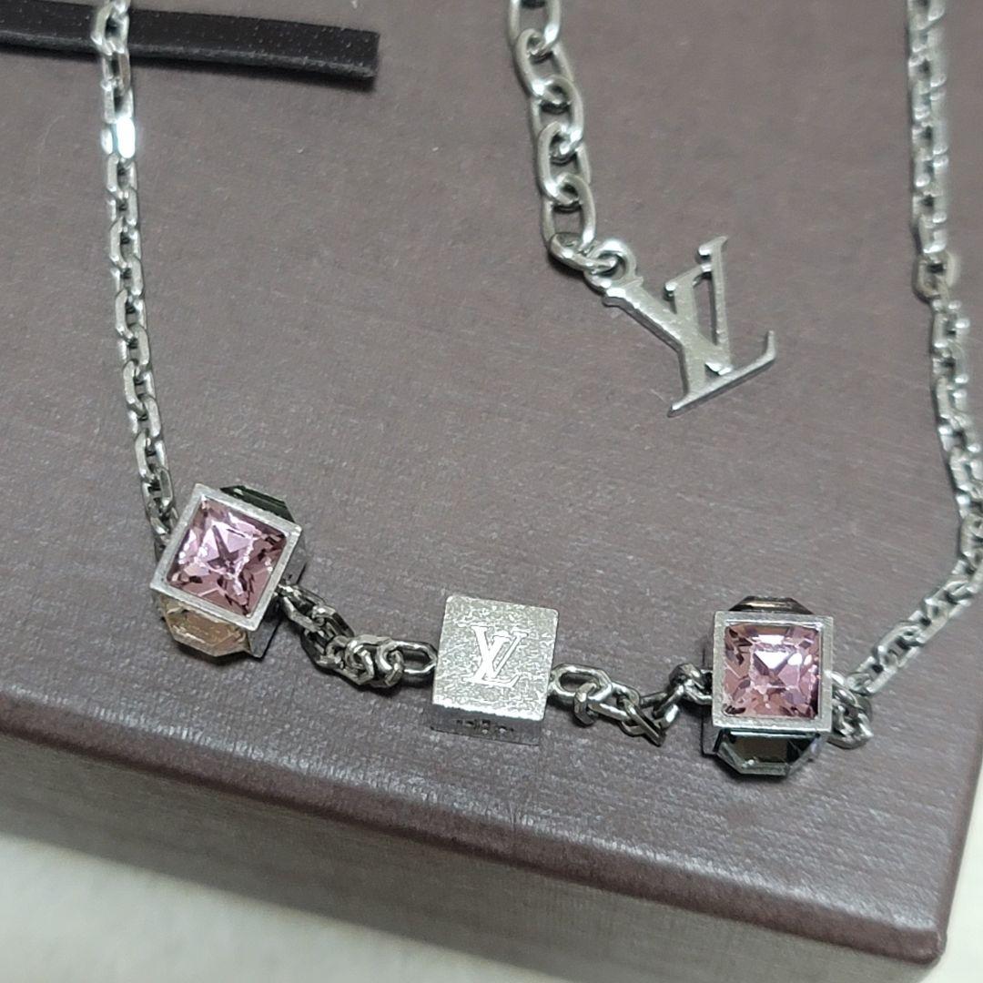 美品✨Louis Vuitton コリエギャンブル ネックレス シルバー 箱付き