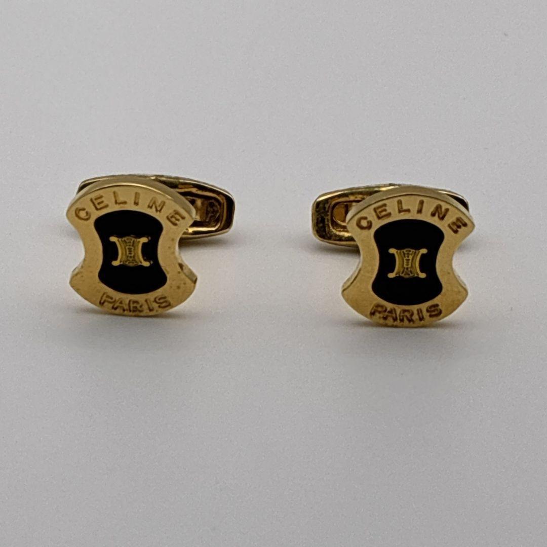 美品✨CELINE セリーヌ カフリンクス ネクタイピン マカダム トリオンフ