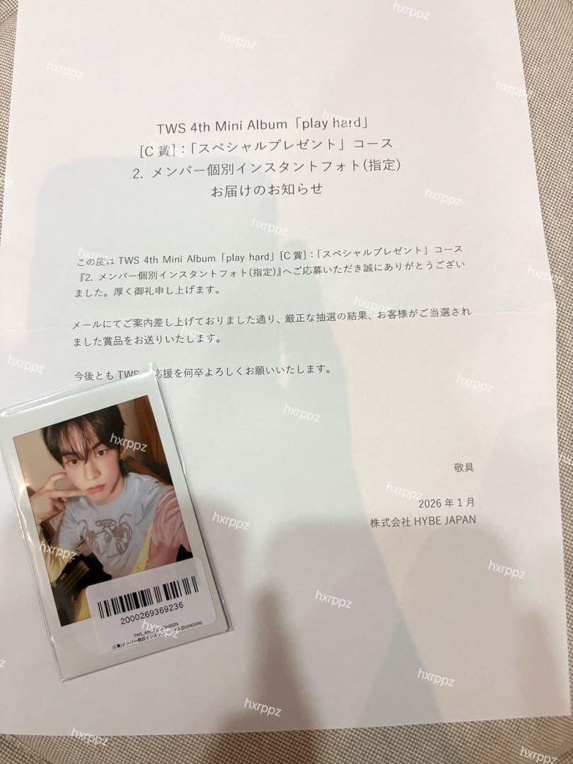 tws ドフン play hard C賞 インスタントフォト