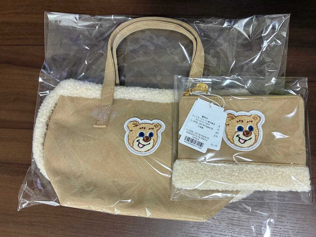 ラブラリーバイフェイラー オールドテディワッペンボアトート ポーチ