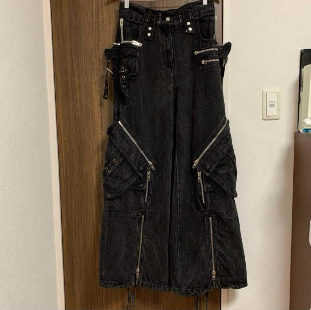 NO/FAITH STUDIOS ブラックカーゴパンツ