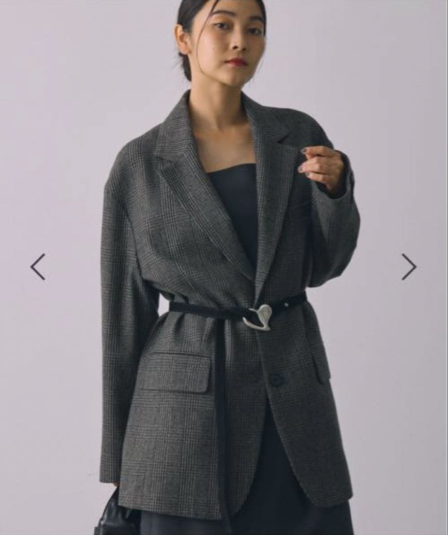 BABYLONE グレンチェックオーバージャケット