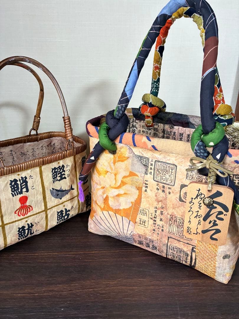 一閑張りかごバッグ（118）