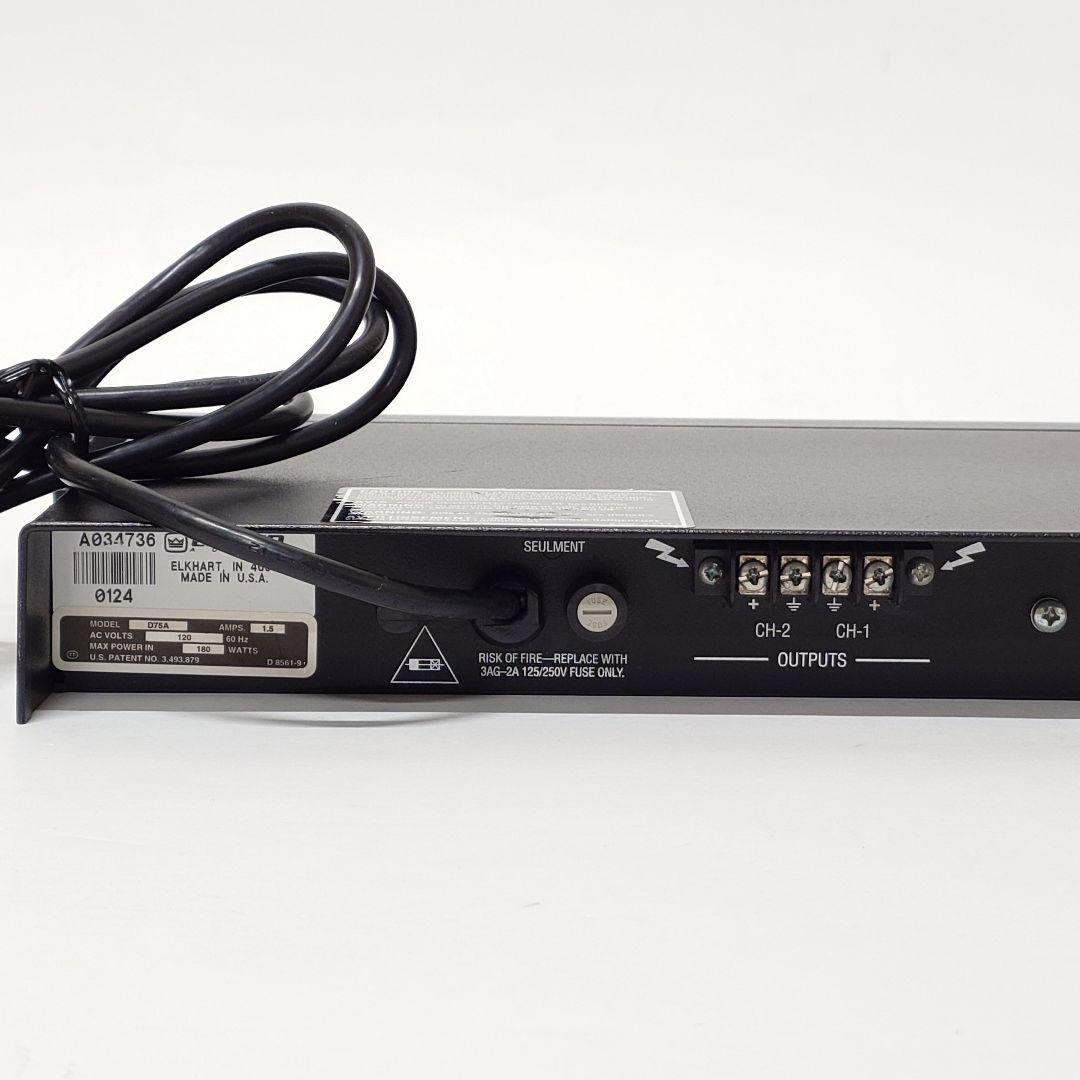 【美品】CROWN D-75A パワーアンプ D75A クラウン