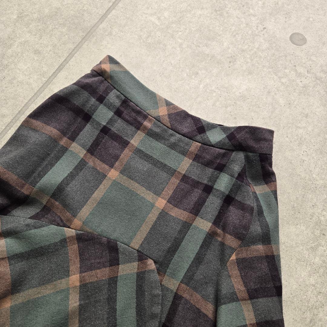 美品 ヴィヴィアンウエストウッドレッドレーベル 変形チェック柄ミニスカート 36