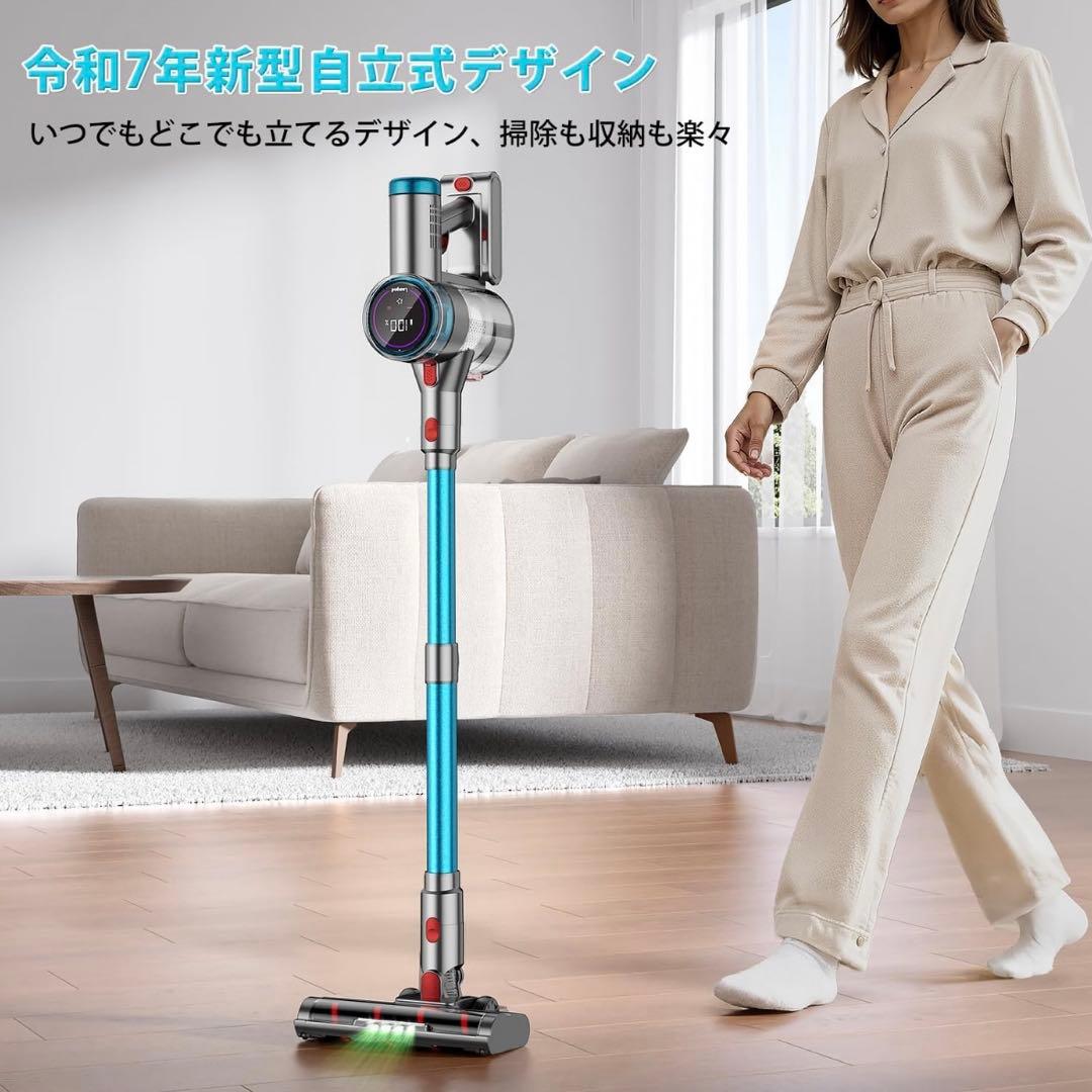 未使用⭐️掃除機 コードレス 強力吸引・自立式ブラシヘッド・ダニ除去ブラシ付き