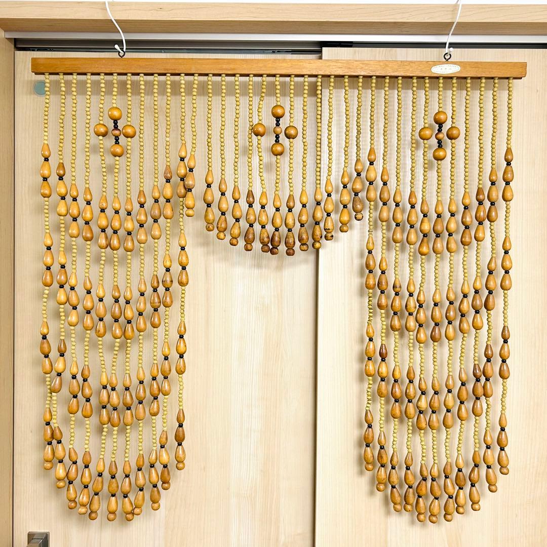 幅85cm×高さ80cm 珠のれん 珠暖簾 エスニック アーチ型 珠すだれ