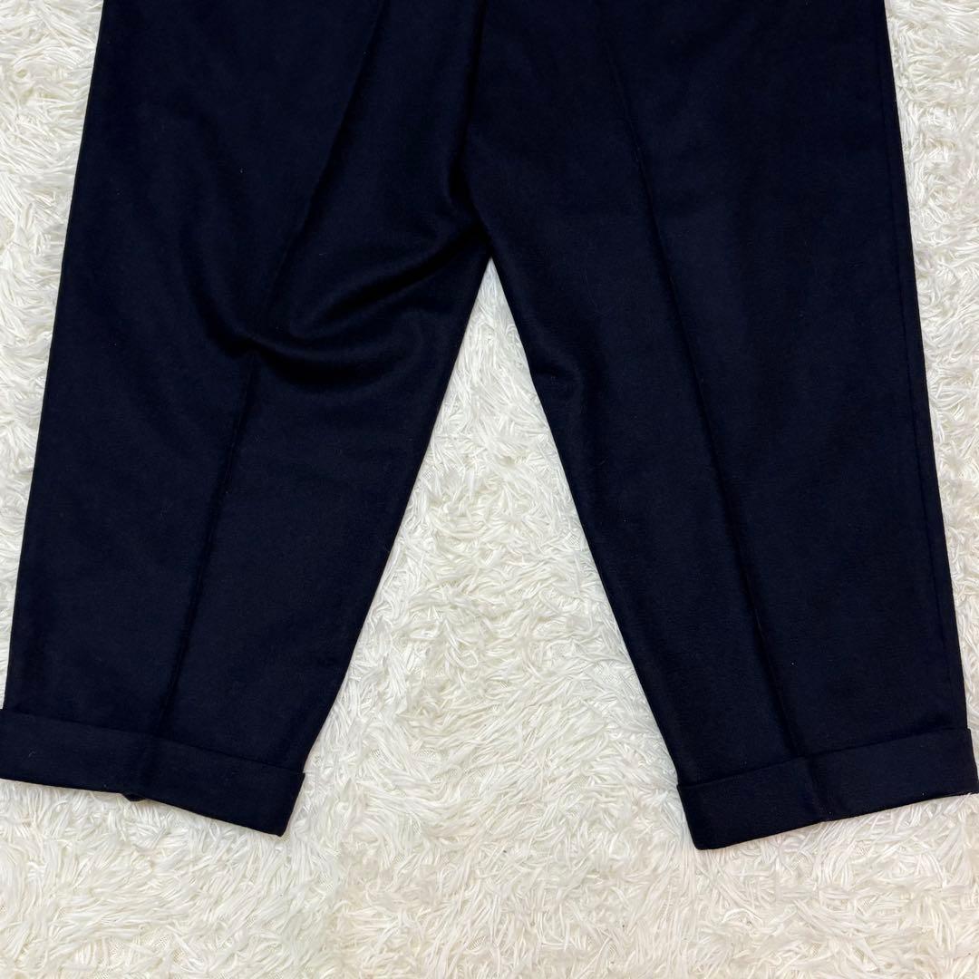 美品【ビームスプラス】2プリーツ ウールフランネル トラウザーズ