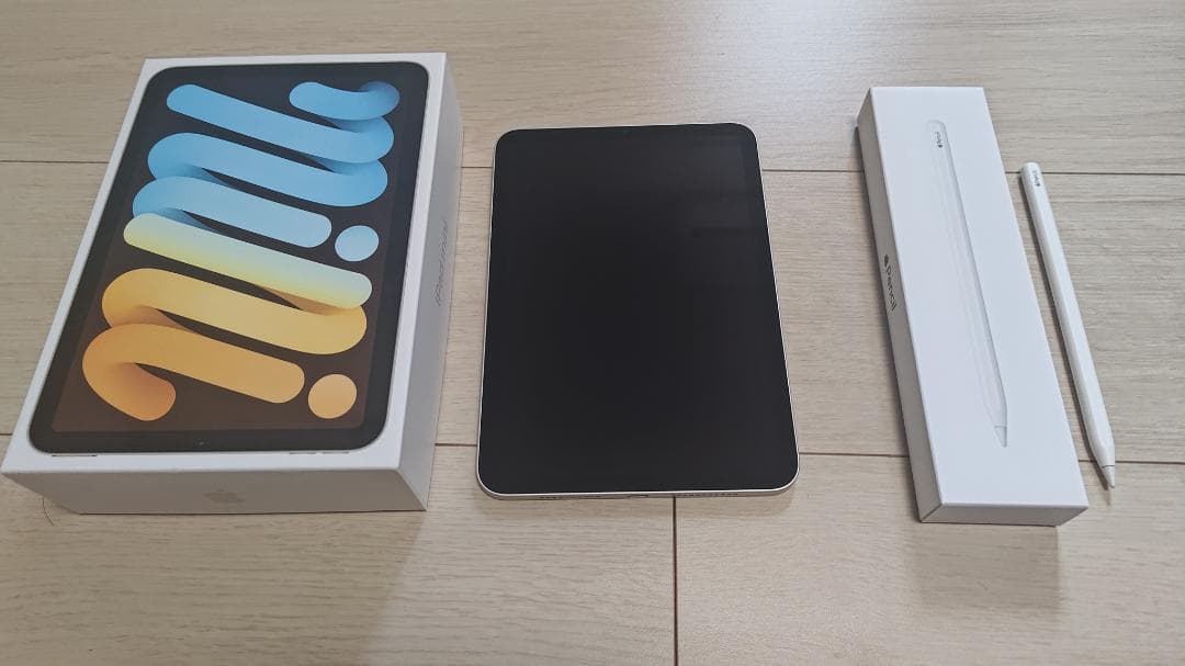 【完品】iPad mini 6世代 スターライト Apple Pencil付き