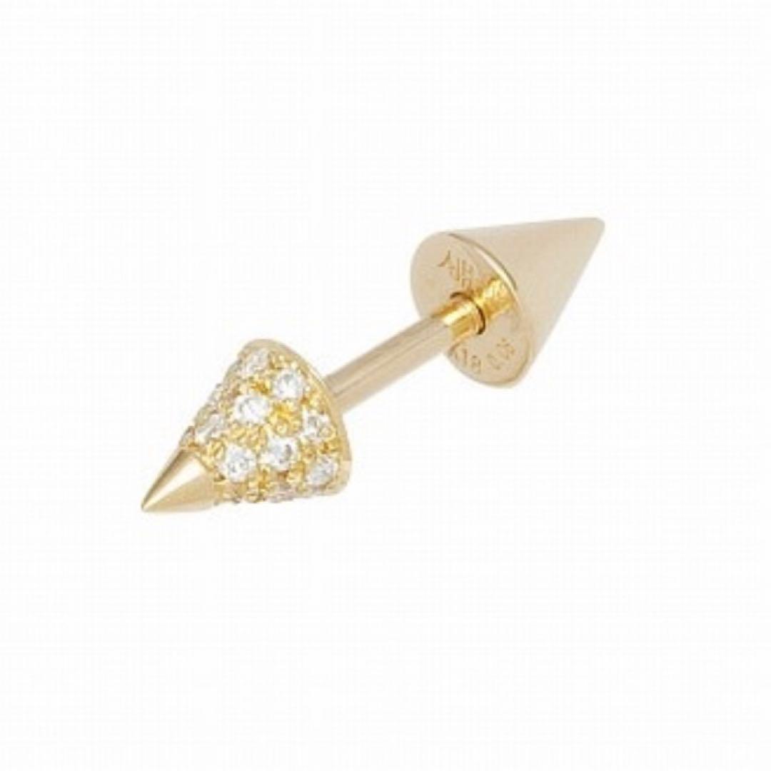 ◆ アーカー　リベット　ピアス　シングル　ダイヤパヴェ