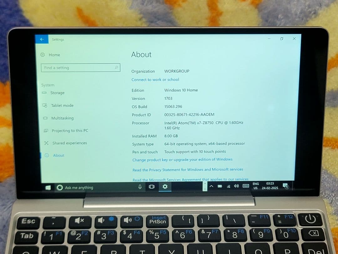 GPDPocket 初代　ジャンク GPDポケット 8GB メモリ128SSD