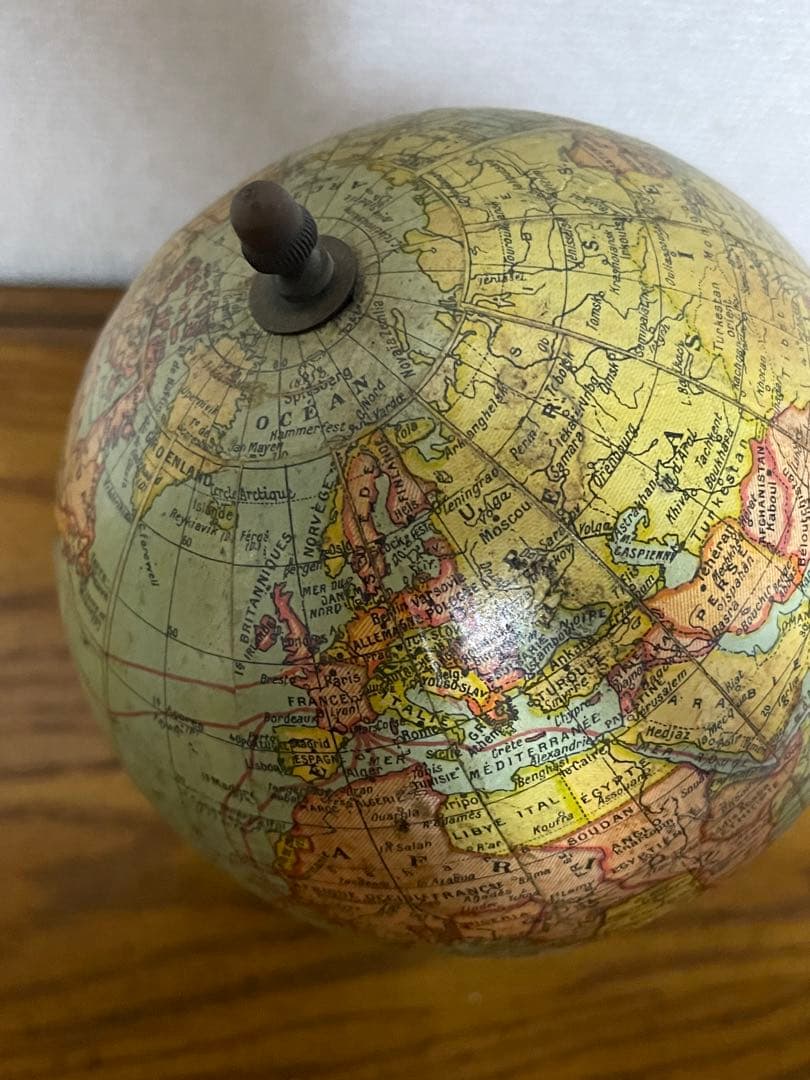 アンティーク地球儀フランス製1930〜40年代ヴィンテージ