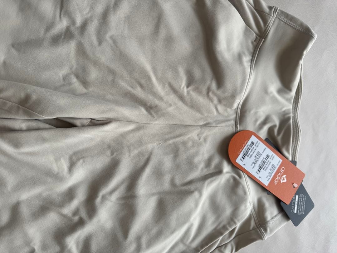 andar Light Beige Airywin 裏起毛マキシワイドレギンス