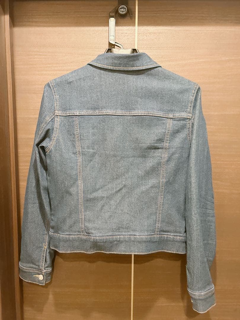 overEストレッチデニム ショートジャケット インディゴ 90 美品