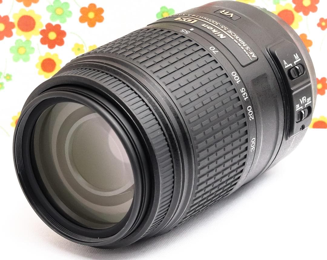 ニコン Nikon AF-S 55-300mm☆手振れ補正付き！☆超望遠レンズ！