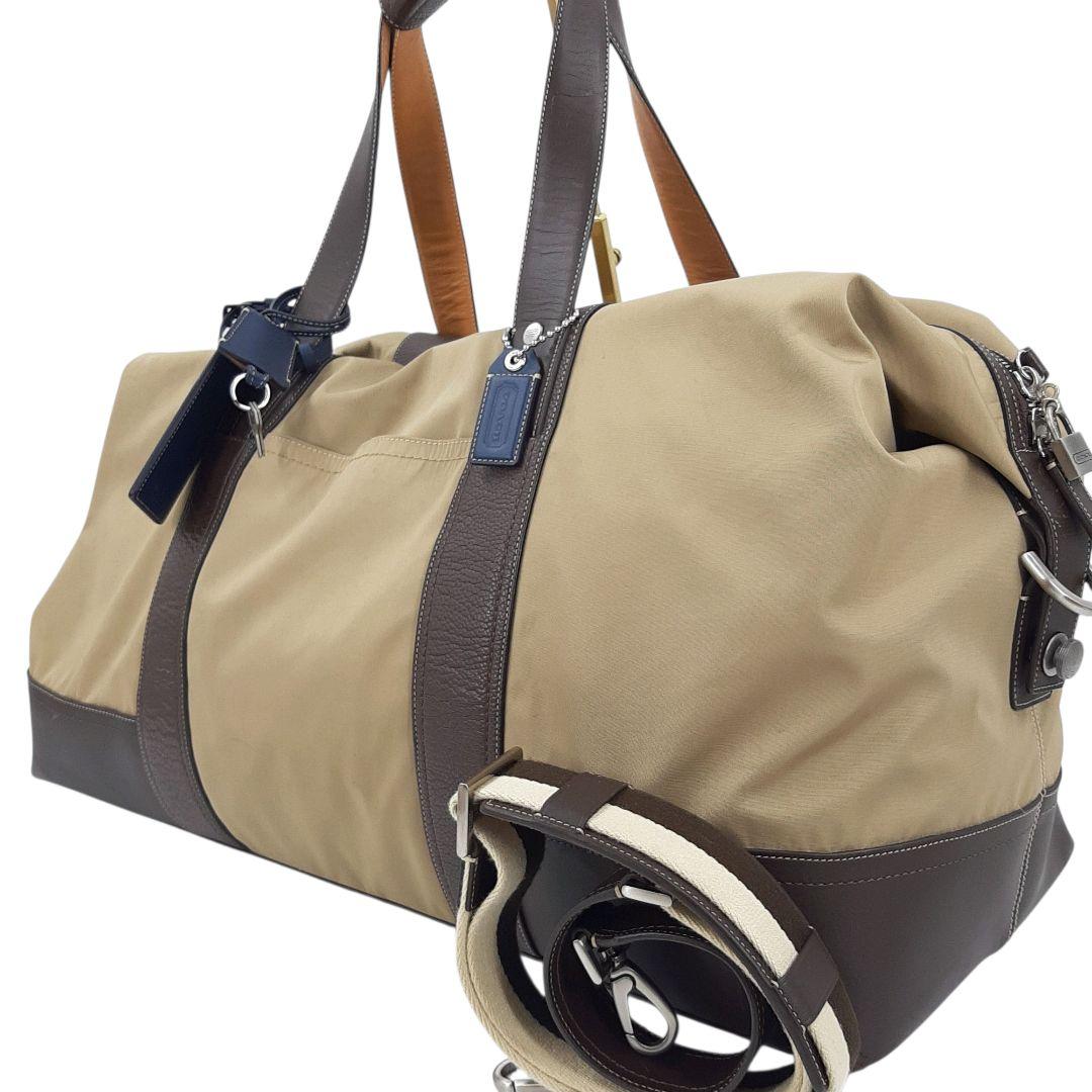 2点セット　コーチ　ボストンバック　2way キャンバスレザー