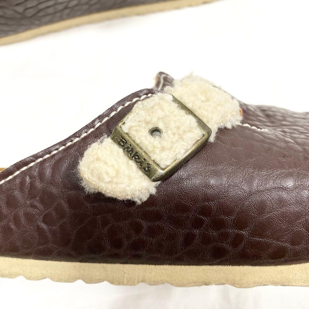 極美品✨希少 ビルケンシュトック ボストン レザー ボア サンダル 25cm