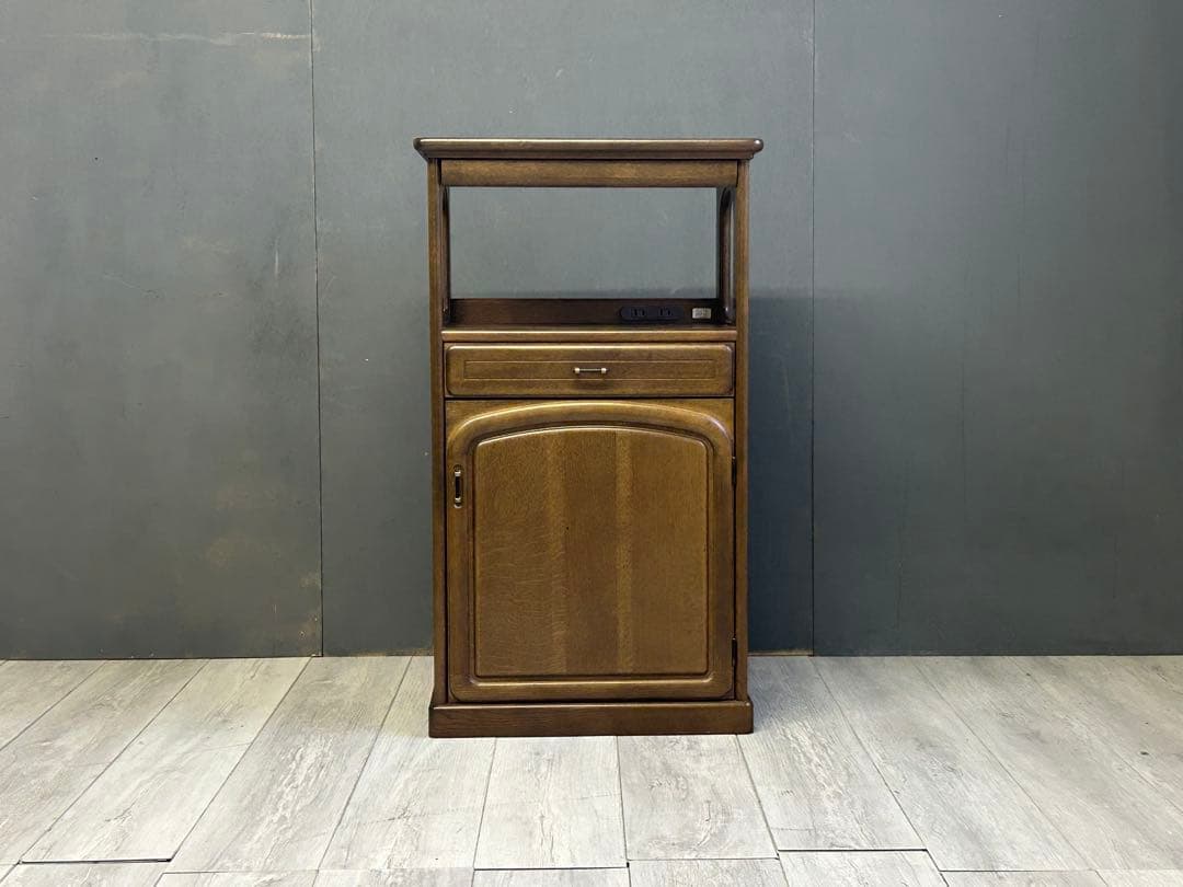 カリモク　karimoku コンセント付き　電話台　キッチンボード　レトロ　nz