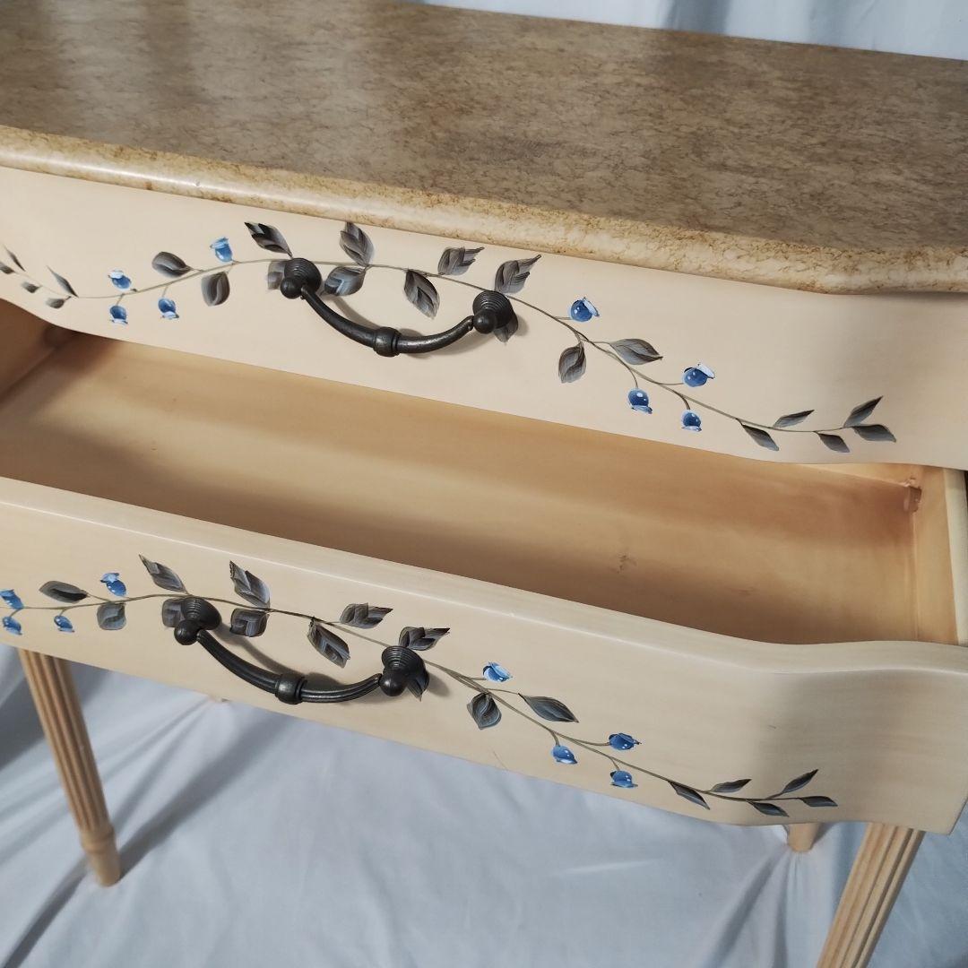 イタリア アンティーク チェストテーブル リーフ シャビーシック