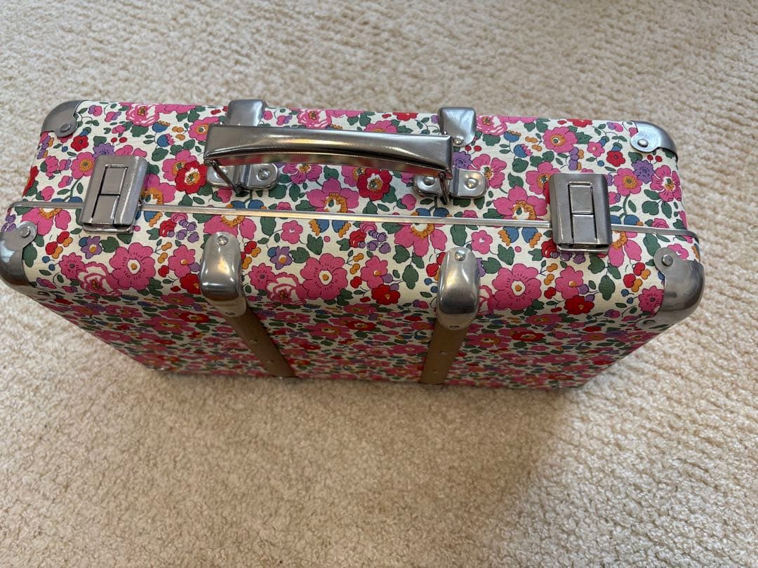 未使用品 リバティ トランク caramel リバティ柄クッション付き