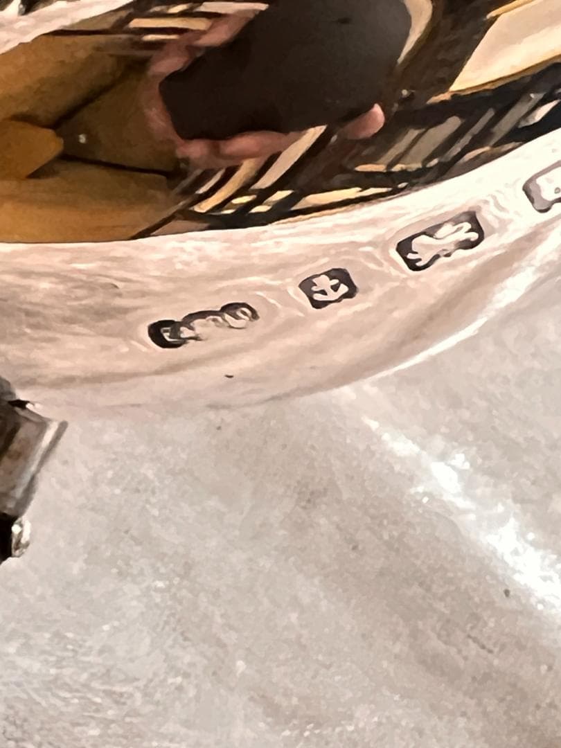 シルバーティーポット　刻印あり　1902年10月22日　製作1901年